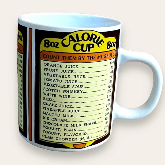 VTG 8oz Calorie Counting Mug - Picture 2 of 6